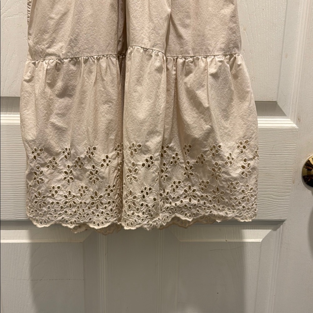 GAP Cream Ruffled Flutter Sleeve Mini Dress - Picture 4 of 12